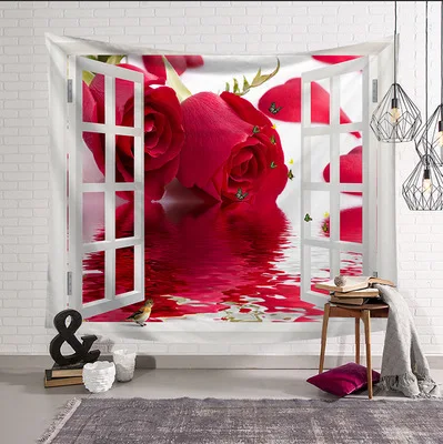 3D Настенный Гобелен пейзаж за окном декоративное покрывало для опочивальни пляжное полотенце домашняя, комнатная, настенная художественная Декорация - Цвет: 16