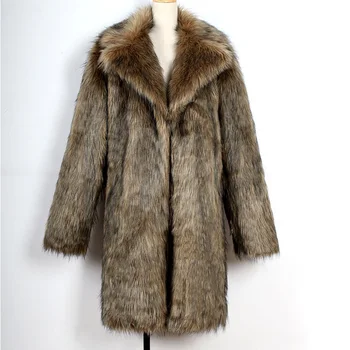 

Male Winter Autumn Imitation Mink Coat Large Size Square Collar Man Faux Fur Coats brown Mens Fur Outcoats Clothes