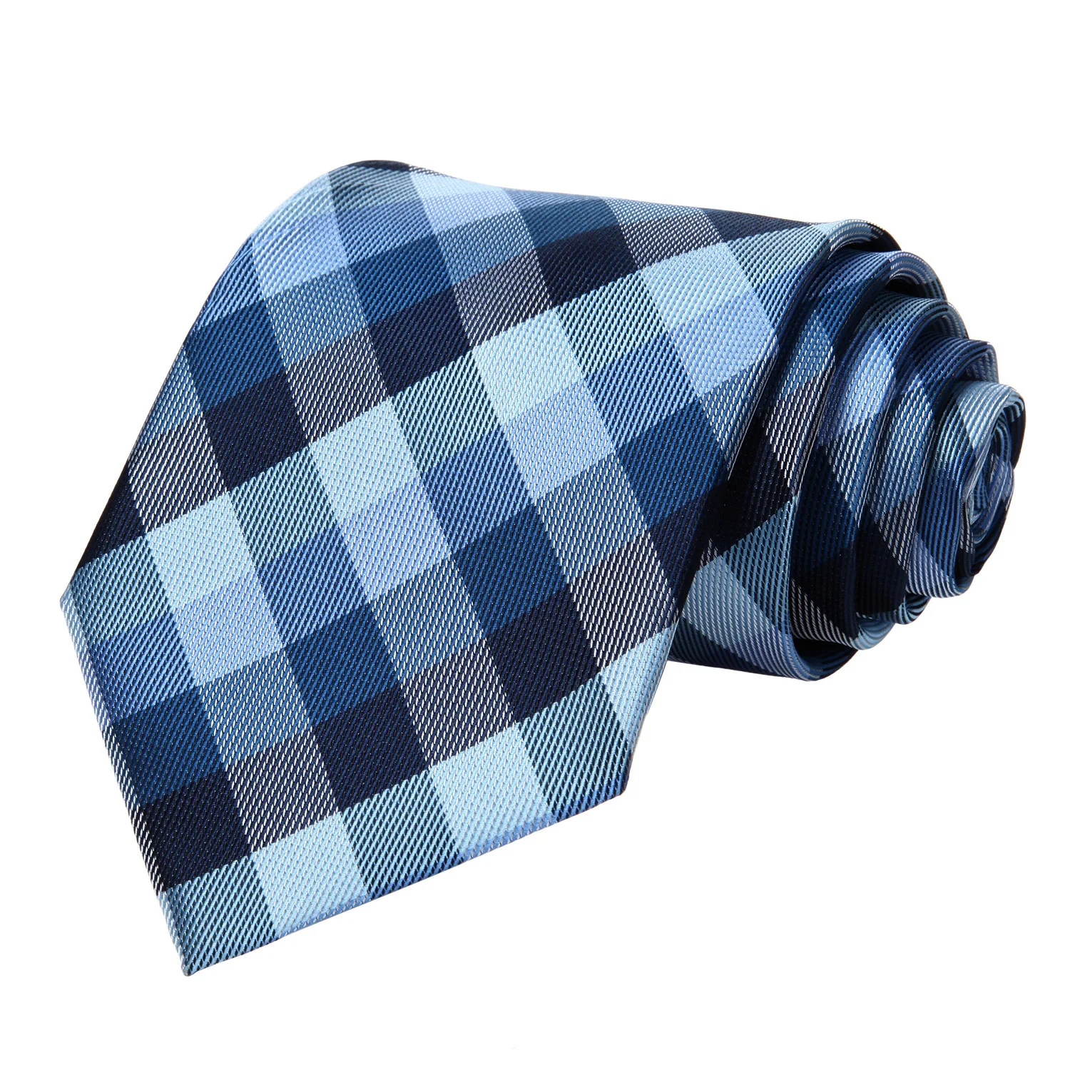  Party Wedding Classic Pocket Square Tie TC804V8S Blue White Check 3.4