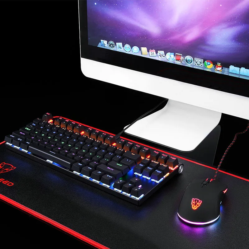 Motospeed V70 12000DPI оптическая RGB подсветка эргономичная геймерская мышь для ПК