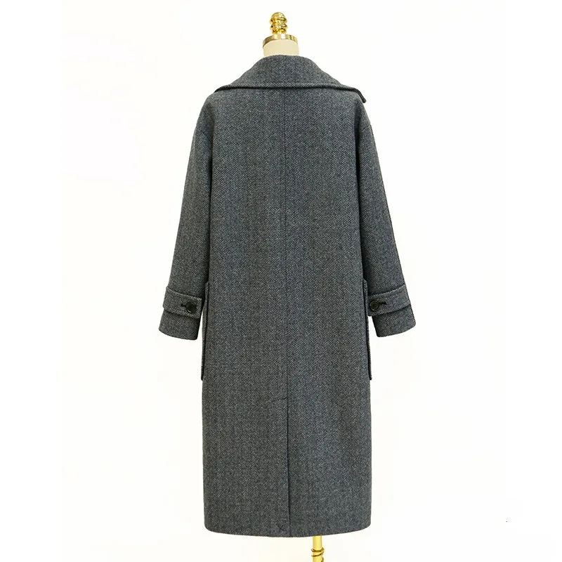 Women Winter Long Wool Jacket Coat Overknee Outwear Jackets 2018 Elegant Overcoat Wool Coats For Female Chinese Star AS070 (12)