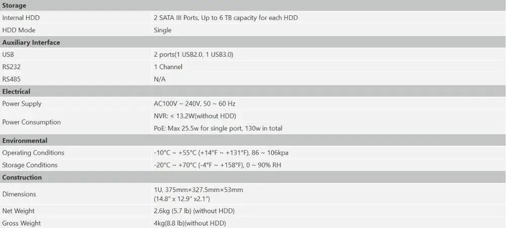 Dahua DH-NVR4216-16P-HDS2 заменить NVR4216-16P-4KS2 16CH POE NVR H265 4K 8MP сети vedio рекордер IP камера cctv