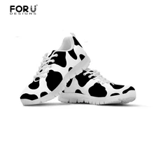FORUDESIGNS/корова Lover женская обувь Туфли без каблуков кроссовки женские Повседневное летние Обувь с дышащей сеткой легкие ботинки для ходьбы для Дамская Удобная обувь