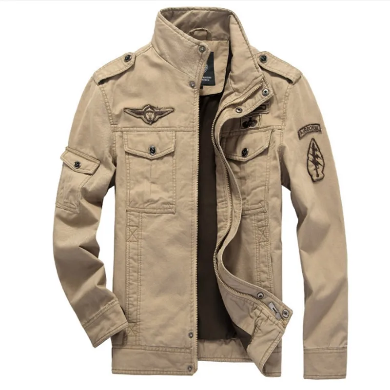 

Male Spring Autumn Cotton Military Jacket Soldier MA-1 Style Army Jackets Mens Bomber Fashion Slim Jackets Plus Size