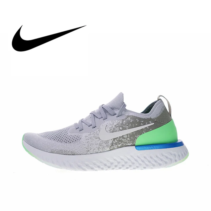 

Original Authentic Nike Epic React Flyknit Men's Running Shoes Outdoor Sneakers Athletic Designer Footwear 2019 New AQ0067-008