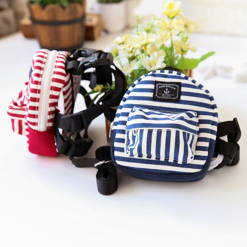 2 цвета, полосатый рюкзак для собак, кошек, с поводком, сумки для собак, крутые плюшевые сумки, рюкзак для щенков, сумка для домашних животных, DOGGYZSTYLE