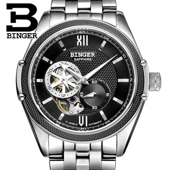 

Switzerland Binger Watch Men Luxury Brand Miyota Automatic Mechanical Movement Watches Sapphire Waterproof reloj hombre B-1165-3