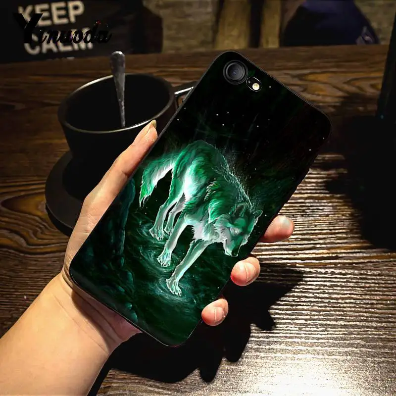 Yinuoda Fierce Wolf and Tiger Coque Shell DIY красочный чехол для телефона iPhone 7X6 6S 8 Plus 5 5S SE 5C 11 11pro