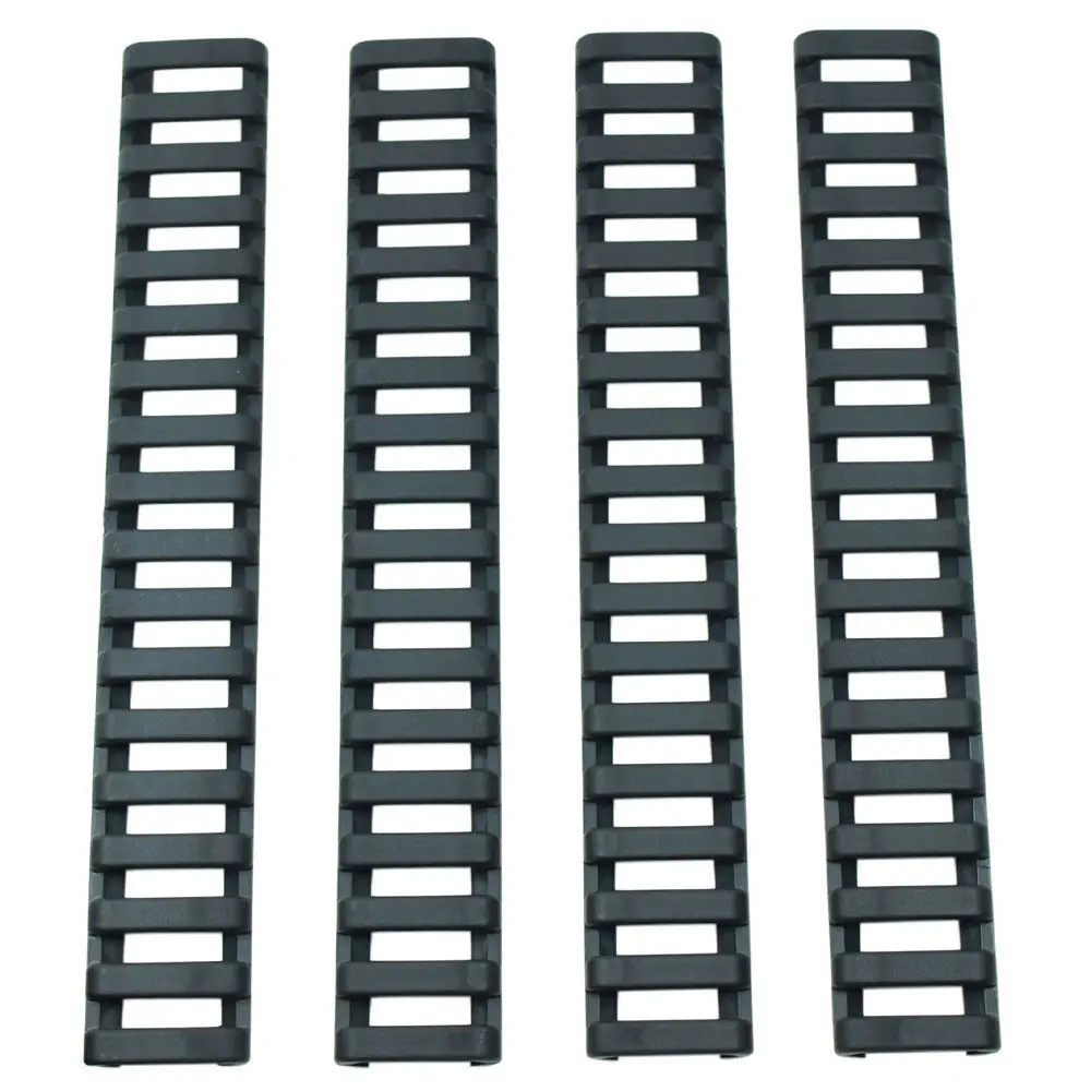 

Free Shipping Armiyo 18 slot Snap-on 7" Ladder 20mm Rail Rubber Cover Quad Airsofter Handguard Weaver Picatinny 4 Piece/Set
