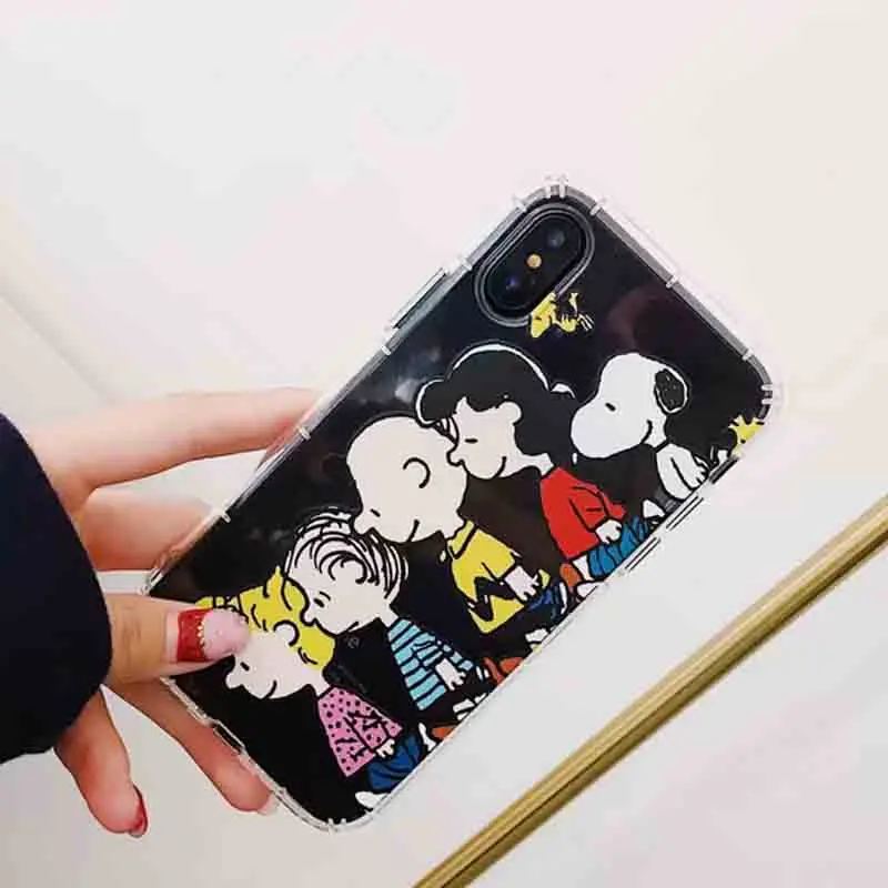 Мультфильм Чарли Браун чехол для телефона iPhone X 6 S 7 8 плюс крышка Анти осень Air