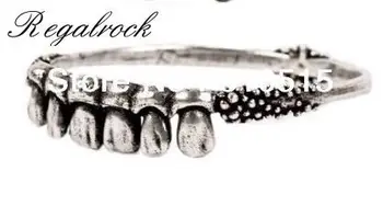 

Regalrock Fashion Anatomical Teeth Bangle Human Oddities Bleeding Jaws Tooth Jewelry Bracelet Hot Cuff Anatomy