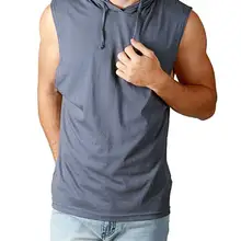 Лето, мужские хлопковые толстовки с капюшоном, одежда для фитнеса, бодибилдинг, майка, мужские футболки без рукавов, рубашка, Стрингер, жилет, топы