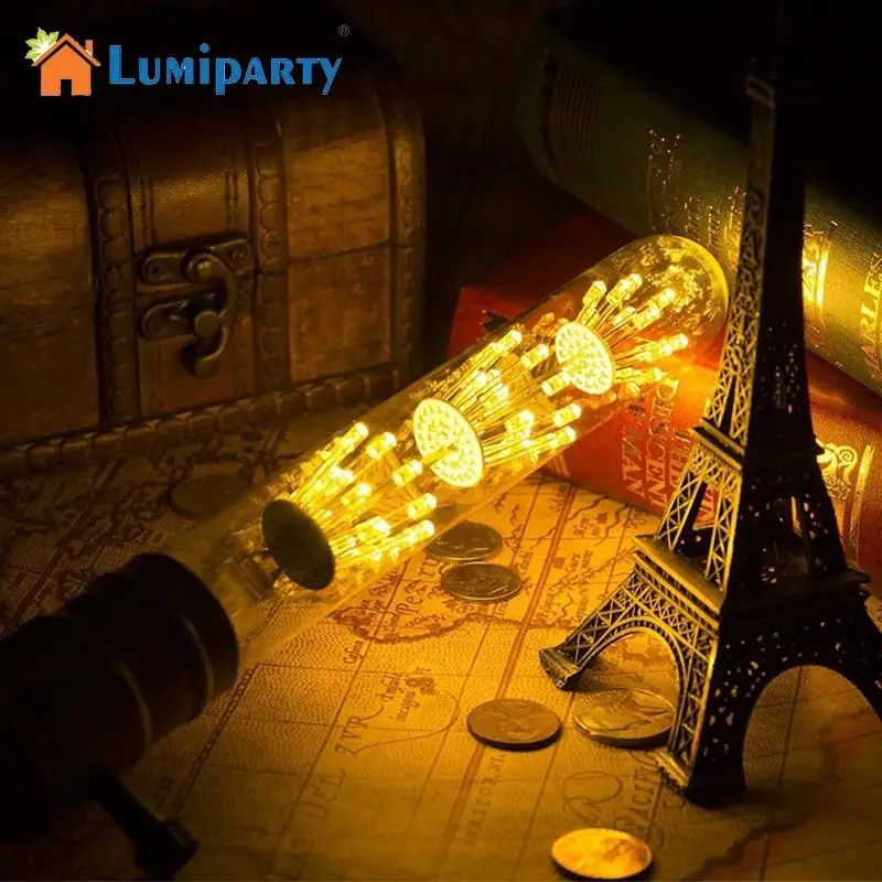 LumiParty 220 V Ретро стиль Светодиодный лампа фейерверк декоративная для