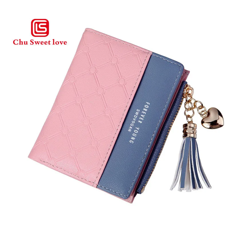 

New Design Women Wallet Short High Quality Female Zipper Patchwork Clutch Wallets Big Capacity Purse Cellphone Bag Card Holder