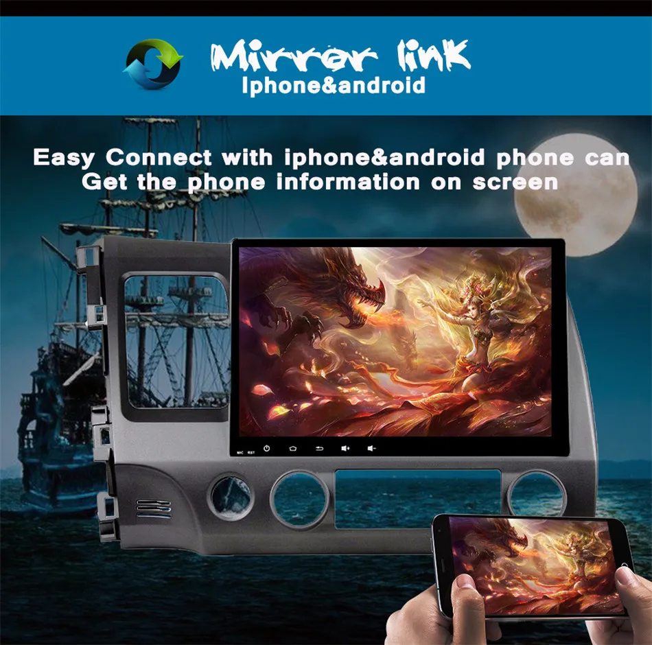 Clearance Octa Core Android 9.0 Car Head Unit for Honda Civic 2006-2011 DVD GPS with Radio RDS BT Mirror-Link Wifi map Tape Recorder swc 13 Clearance Octa Core Android 9.0 Car Head Unit for Honda Civic 2006-2011 DVD GPS with Radio RDS BT Mirror-Link Wifi map Tape Recorder swc 13