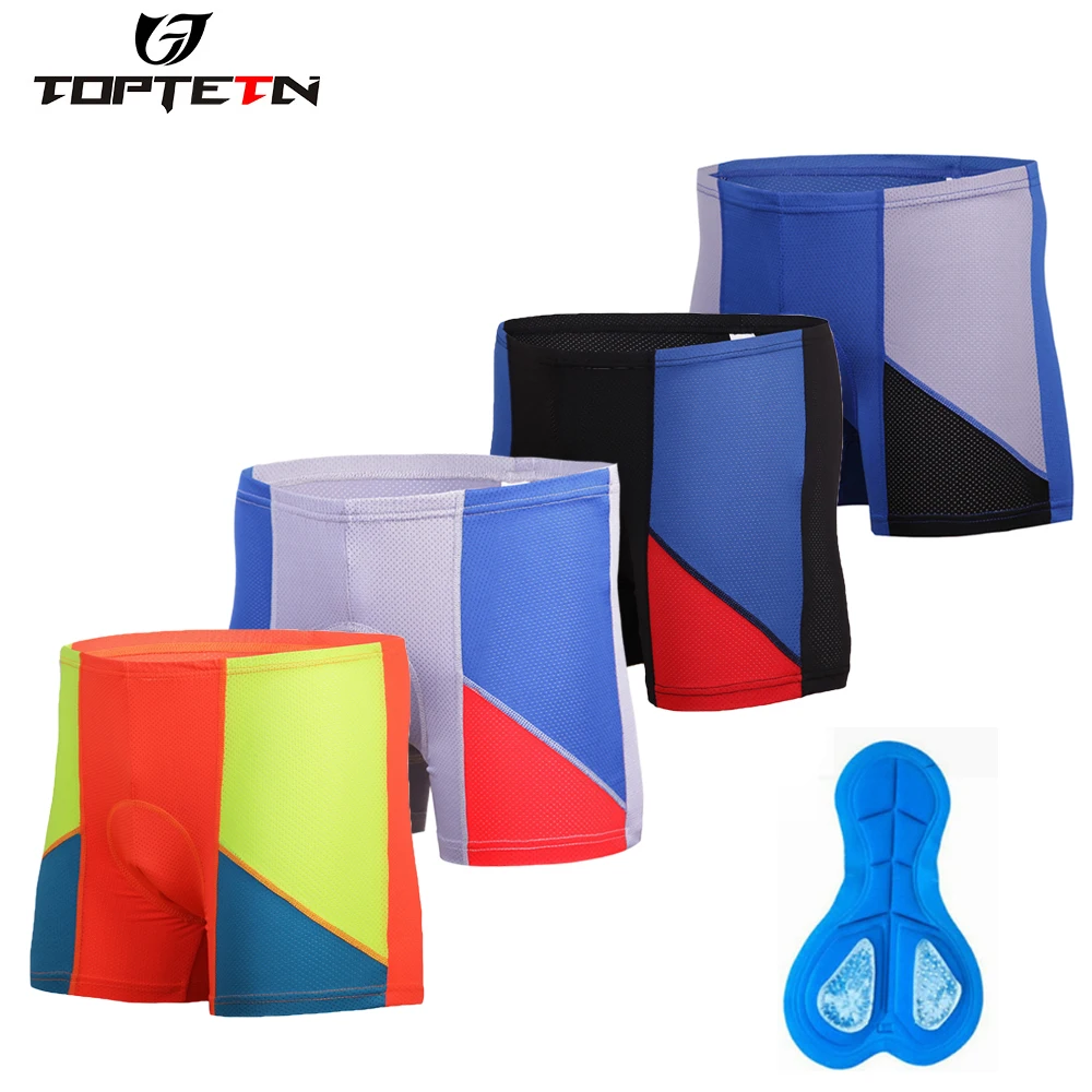 TOPTETN Bicycle Men's Cycling Underwear Gel Padded Cycling Shorts Pad Bike Bicycle Underpants