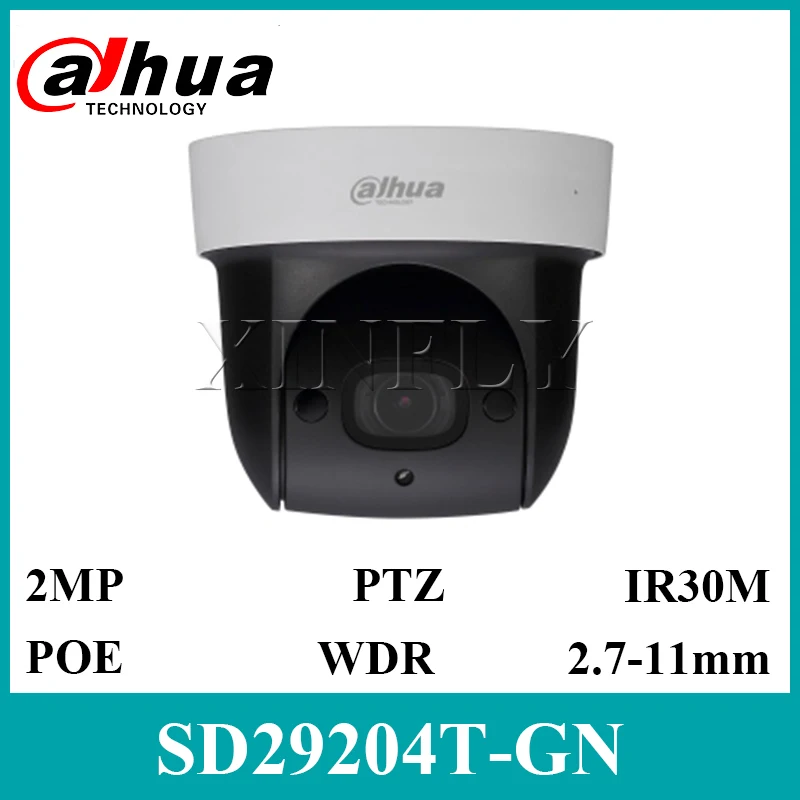 Dahua SD29204T GN 2MP PTZ Camera 4X Optical Zoom SD Card IR PoE Built