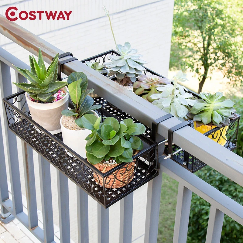 COSTWAY Balcony Hanging Flower Stand Iron Rack Plant Stand ... COSTWAY Balcony Hanging Flower Stand Iron Rack Plant Stand ... on Stand For Hanging Plants
id=67874