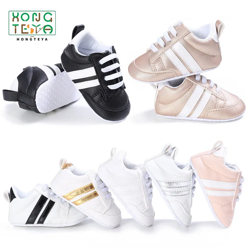 

2019 PU Leather Baby Sneakers Infant Newborn Moccasins Shoes Branded Soft Soled Anti-slip First Walker 0-1 Years Baby shoes