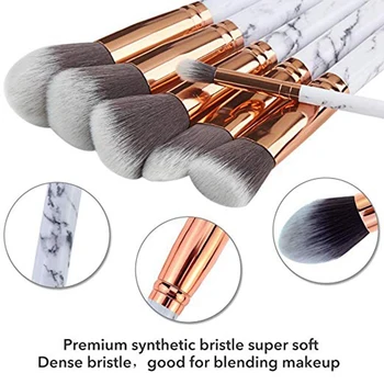 

Makeup Brushes Set Premium Synthetic Foundation Powder Concealers Blending Eyeshadows Face Make Up Brush Sets 15 Pcs Marble Wi