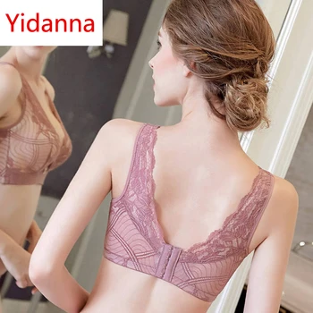 

Genuine sexy underwear women's suit lace beautiful back bra without steel ring bra gathered to thicken sexy