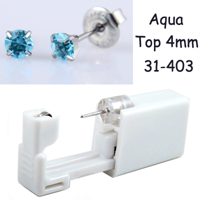 Disposable Sterilized Safety Nose Ear Piercing Unit Cartilage Tragus Helix Piercing Gun Tool Kit Build In Ear Studs Earring