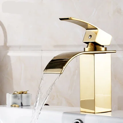 

Water Faucet Tap for Kitchen/Bathroom Lamp Bathroom Vanity Sink Faucet with Extra Large Rectangular Spout , Brushed Chrome