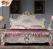 2016 New design french country luxury bedroom furniture antique furniture bedroom queen size bed