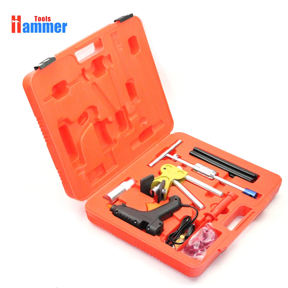 Paintless Dent Repair Removal PDR Tools Auto Body Kit dent puller slide hammer Glue Gun Set цена Paintless Dent Repair Removal PDR Tools Auto Body Kit dent puller slide hammer Glue Gun Set цены онлайн