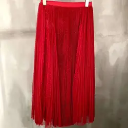 Длинная юбка трапециевидной формы для женщин Лето 2019 элегантный красивый Женская длинная юбка повседневное высокая талия