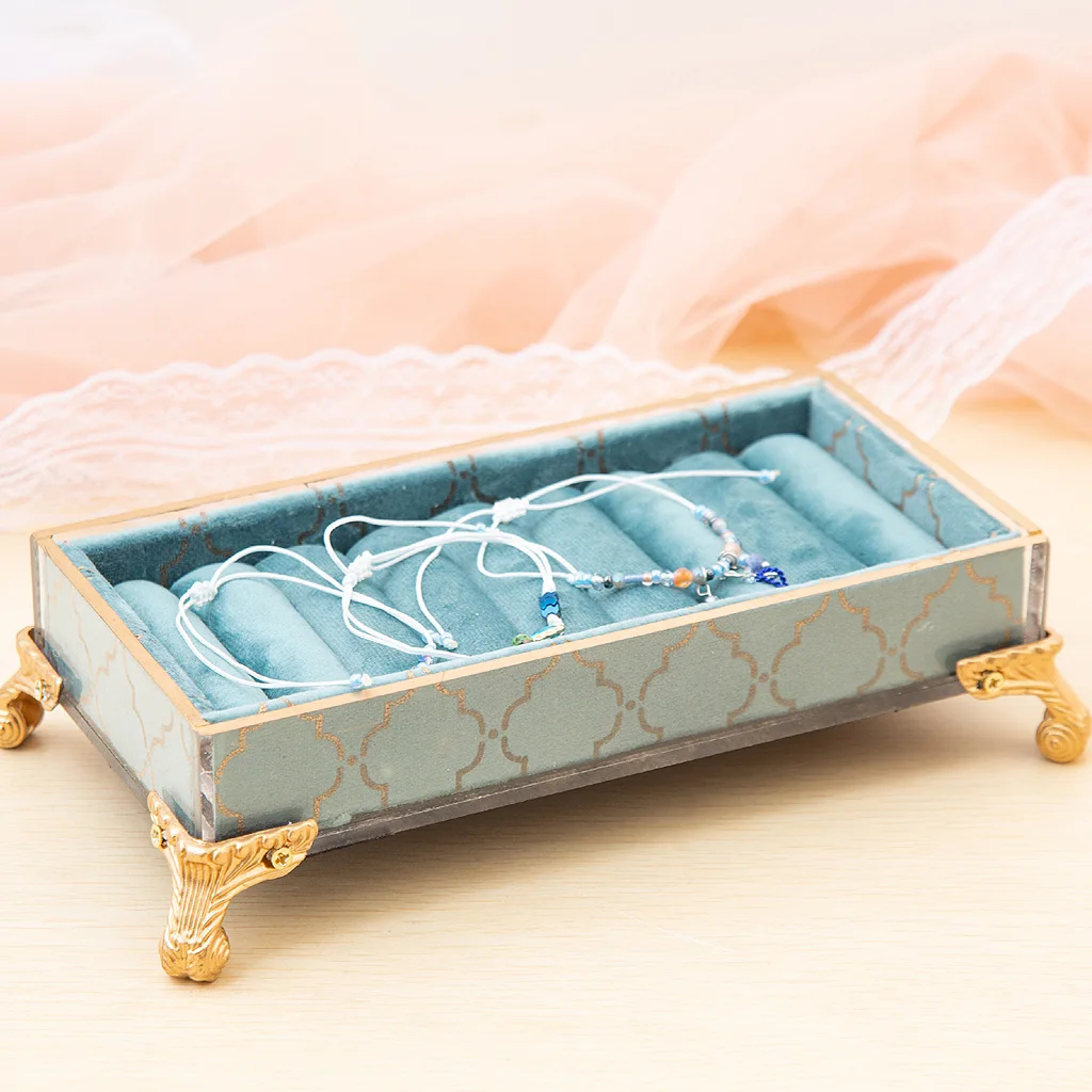  European Style Velvet Jewelry Display Stand for Bracelet Ring Storage Case Home Decoration jewelry 