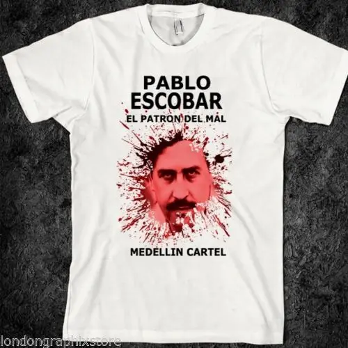 

2019 Fashion Pablo Escobar T-Shirt Medellin Cartel, Colombian Cocaine Drug Lord Cotton Tee Hoodie