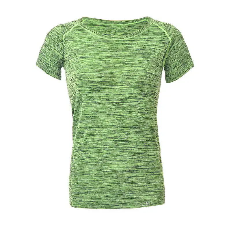 Женские рубашки для йоги, одежда для спорта, Майки для фитнеса, футболка с коротким рукавом, для спортзала, для бега тренировок, быстросохнущие футболки, женские топы для йоги - Цвет: Зеленый