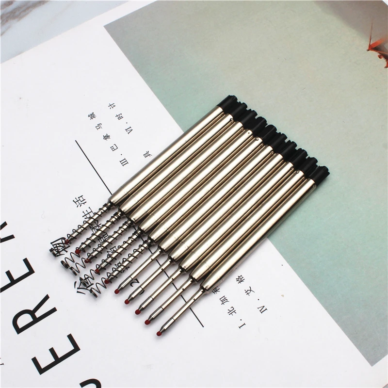 [4Y4A] 100pcs Metal Cartridge Ballpoint G2 refill Standard size Writing Lead size 0.99mm Stationery Accessories Pen Parts