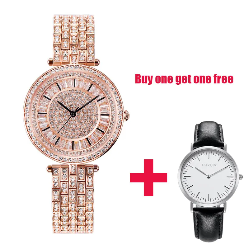 

Full Diamond Female Watches Woman Quartz Watch Ladies Fashion Clock Steel Bracelet Waterproof Table Top Brand Luxury Reloj Mujer