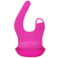 Горячая Распродажа Crtartu 1 шт. розово-красная нейлоновая ткань+ силиконовые детские нагрудники, водонепроницаемое полотенце для рта, 27*21*9,5 см