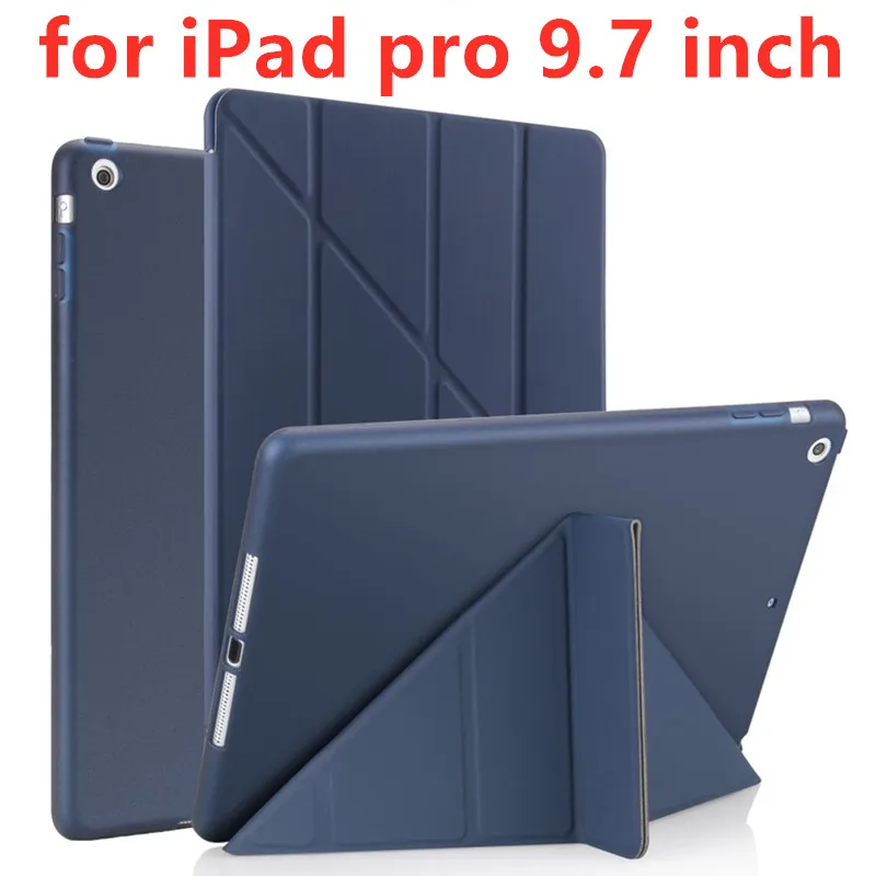 

For Apple iPad Pro 9.7 inch Case Multi-fold PU Leather Smart Cover with Stand Holder for iPad Pro 9.7' 2016 Hard Case