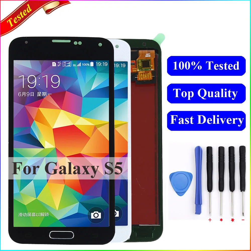 

G900f lcd For SAMSUNG Galaxy S5 LCD G900M G900A G900T G900FD LCD Display Digitizer Touch Screen For SAMSUNG s5 Display