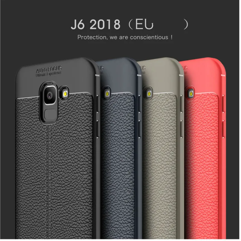 LISHE простота углеродного волокна чехол для samsung J1 J2 J3 J4 J5 J6 J7 2018 ТПУ мобильного