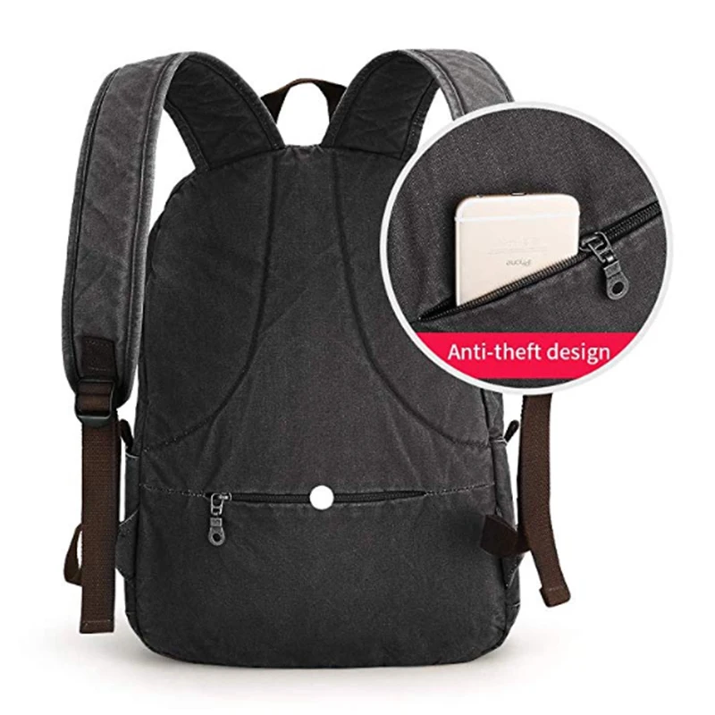  Muzee Retro Men USB Design Backpack Casual Canvas Bag Fashion Backpack Student bag Male Laptop Back - 32847103145