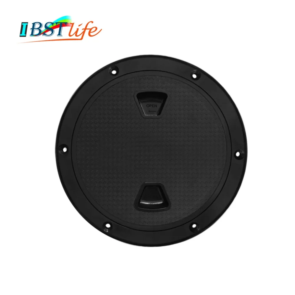 

4 6 8 inch black Screw Out Inspection Deck Plate Marine boat yacht Detachable Cover RV Plastic