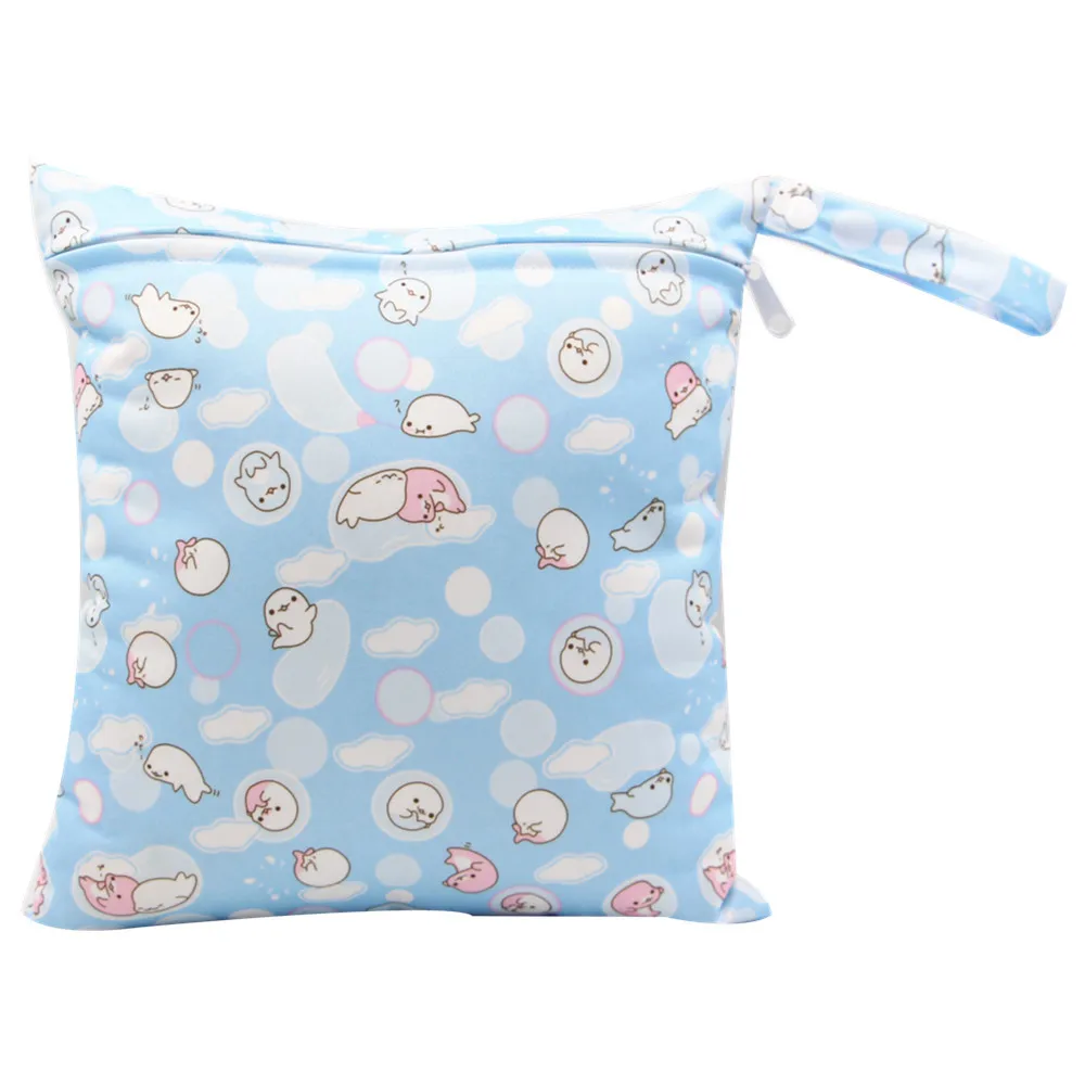 HTB1apNtajzuK1RjSspeq6ziHVXau Cute Cartoon Striped Baby Diaper Bag Waterproof Travel Maternity Small Wet Bags for Mommy Storage Stroller Accessories 28*30cm