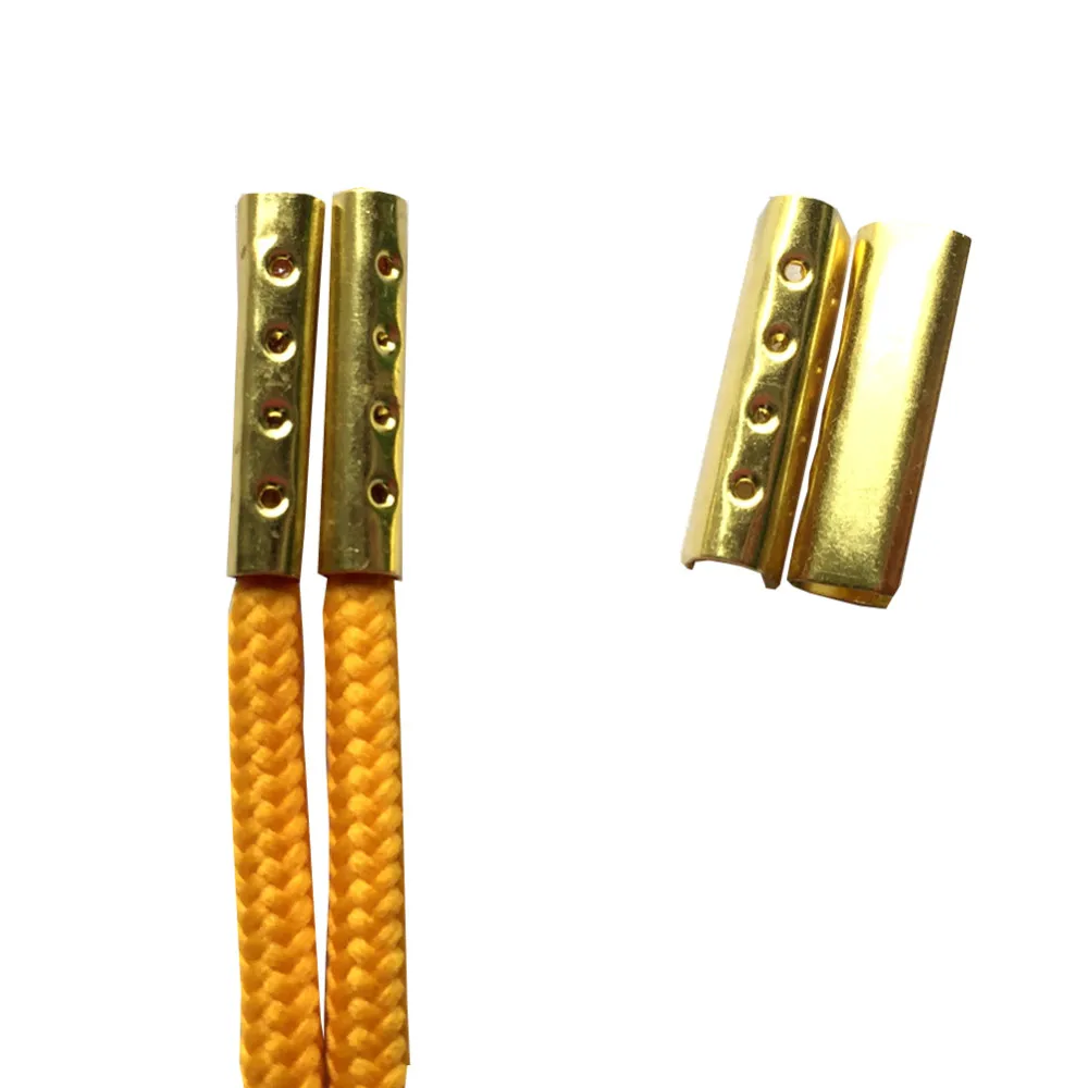 Flat Openning Metal Aglets DIY Shoelaces Repair Replacement  Shoe Lace Tips Head 12 PCS Set