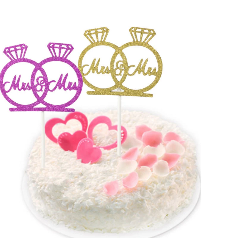 

3pcs/set "Mr and Mrs" Dimond Antic Rustic for Wedding Cake Topper Laser Letters Wedding Cake Decor Supplies Engagement Gifts