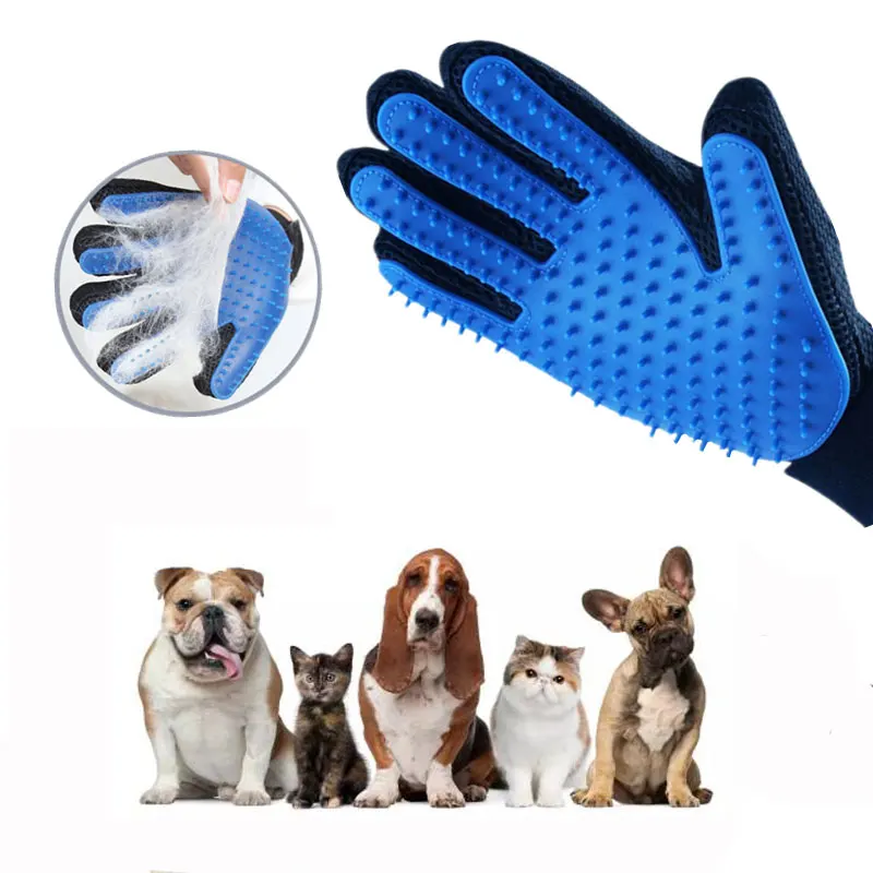 Dog Cat Brush Deshedding Glove Gentle Efficient Pet Grooming Gloves