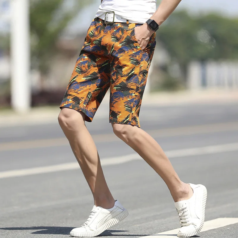 

2019 Causal Beach Shorts Men Print Loose Camouflage Board Shorts Men Breathable Board Shorts 4 Colors