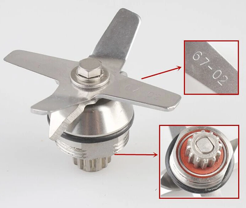 

767 800 Stainless Steel Hardened Six Mixing and Cutting TWK-767 TM-800 Blades Knife Ice Crusher Blades Blender Spare Parts 67-02