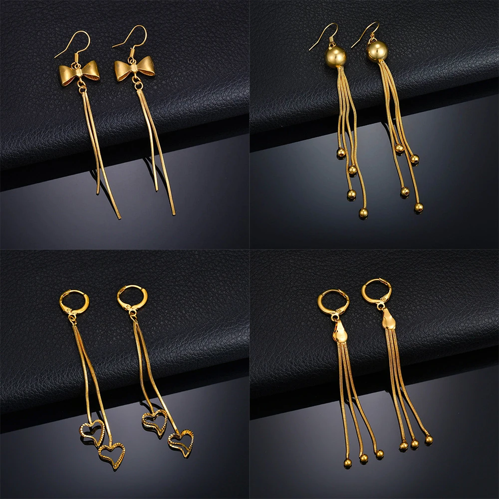 Discover more than 160 gold earrings chain design latest seven.edu.vn
