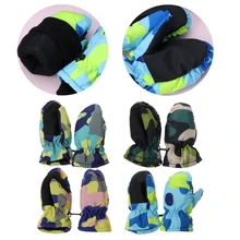 Детские зимние водонепроницаемые теплые варежки для мальчиков и девочек, детские лыжные Gloves-m15