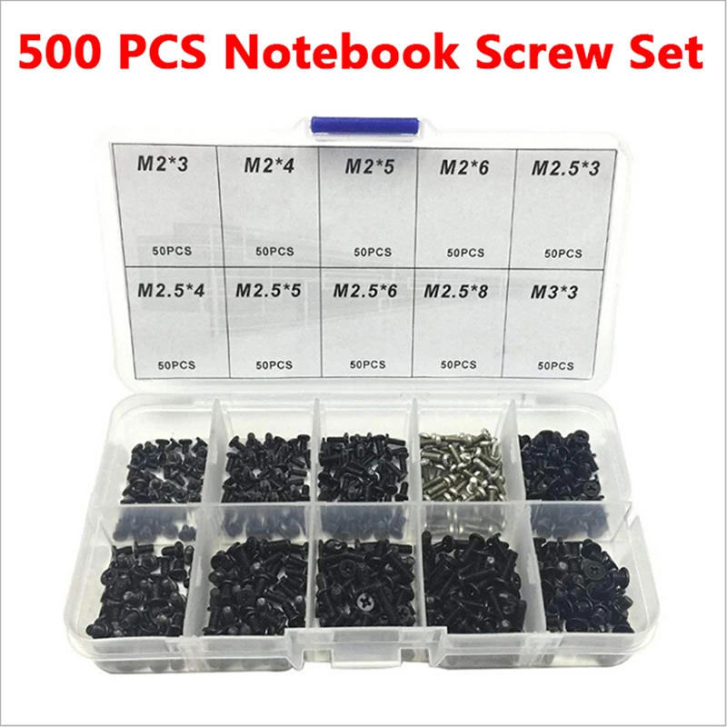 

New 500Pcs Small Screw Laptop Screwdriver Set Micro Computer Case Assemble Repair Electronic Mini Digital Mechanical Screw Kit